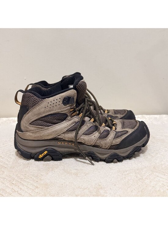 Merrell Other - Merrell Men's Moab Mid Hiking Boots Gray Brown Suede Vibram Waterproof US 8